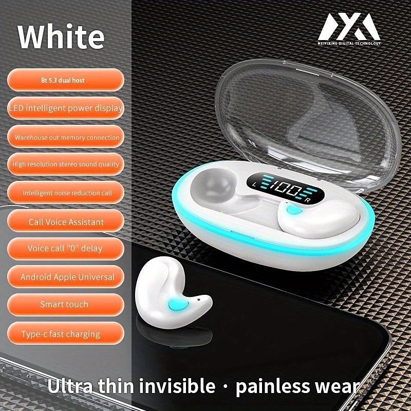 New Digital Display TWS Bluetooth Earphones Invisible Mini Sleep Wireless Bluetooth Earphones For Side Sleeping Dedicated Noise Cancelling Earphones 2025 - $20.99 –P8