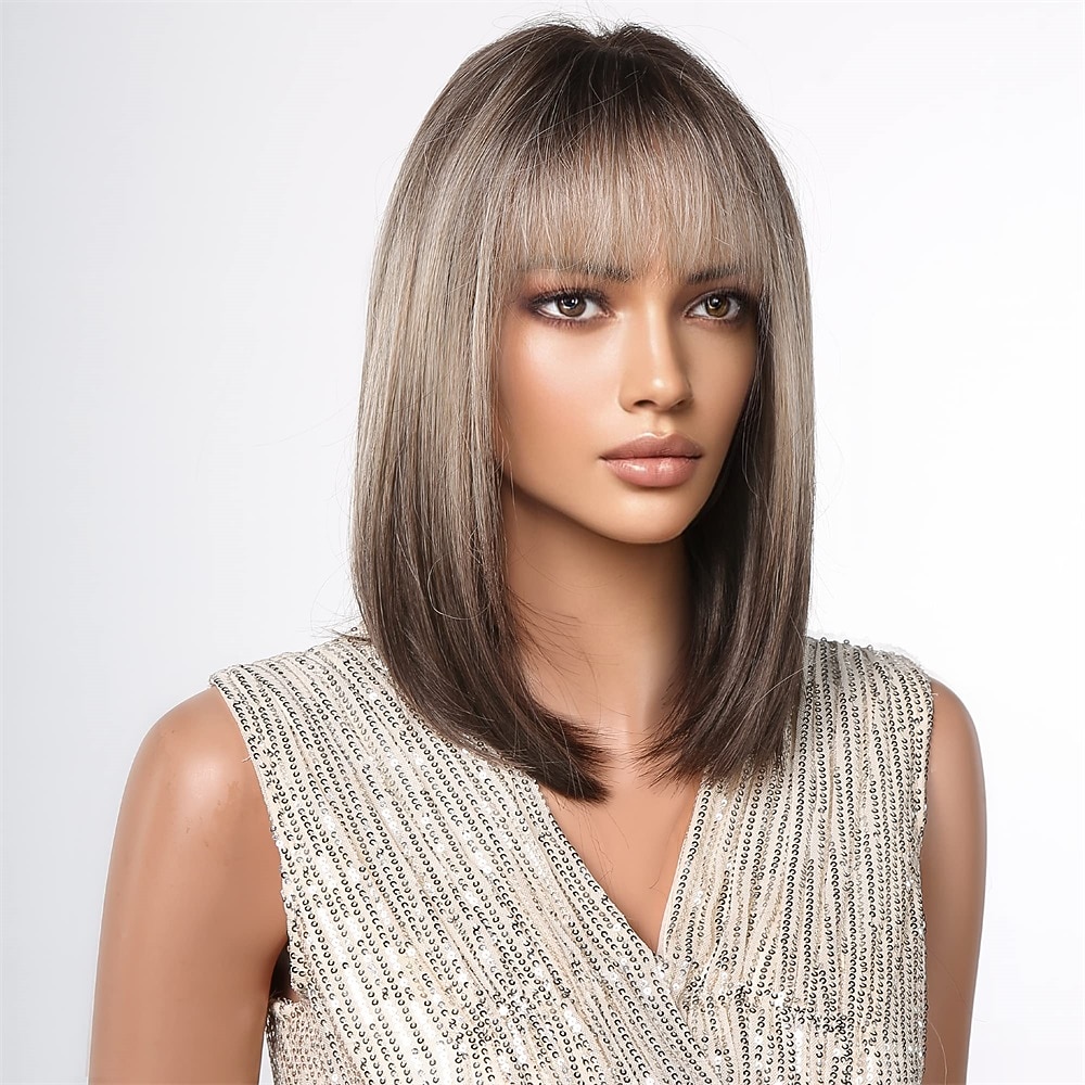 parrucche bob nere per donna parrucche bob corte con frangia parrucche dritte per uso quotidiano sostituzione dei capelli capelli naturali in cerca di uso quotidiano da ragazza del 2026 a $24.99 –P6
