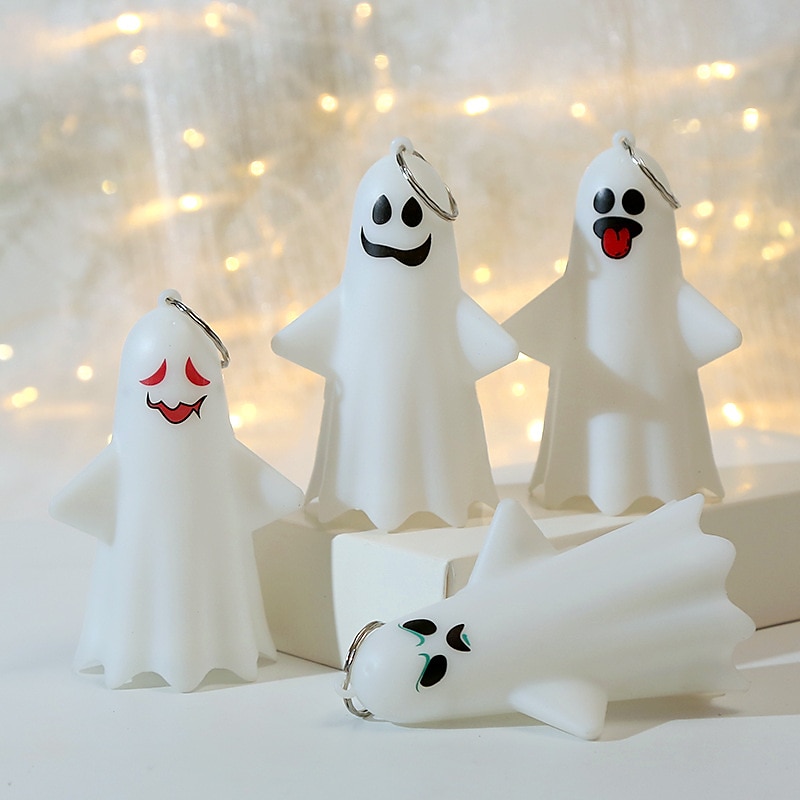 2025年 ハロウィーンの照明付きゴーストランプ、光る装飾 LED ハロウィーン電子小道具、小さなゴーストパーティーペンダントキャンドル、ハロウィーン装飾ゴーストランプ、デスクトップ装飾、ゴーストパーティー小道具ペンダント  コレクション – $4.99 –P16