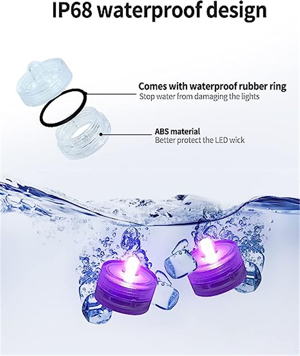 12pcs Waterproof Submersible Mini LED Lights Tea Light Underwater LED Candle Lamp For Aquarium Wedding Party Vase Decor 2025 - $20.99 –P3