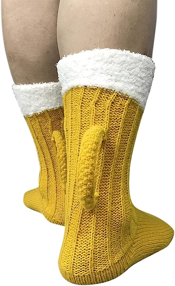 calcetines de jarra de cerveza oktoberfest, calcetines divertidos calcetines de cocodrilo de punto de animales novedosos, calcetines de puño de punto de cocodrilo caprichosos, punto grueso 2025 - $17.99 –P5