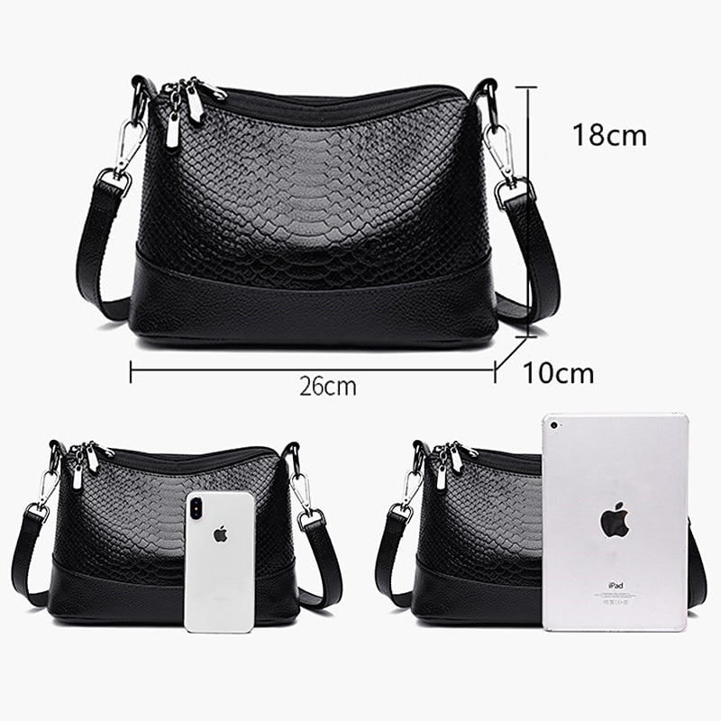 Mulheres Bolsa crossbody Bolsa de ombro Bolsa Hobo Couro PU Compras Diário Ziper Grande Capacidade Prova-de-Água Durável Côr Sólida Cobra Vermelho Vinho rei da terra Preto de 2025 por $26.99 -P12
