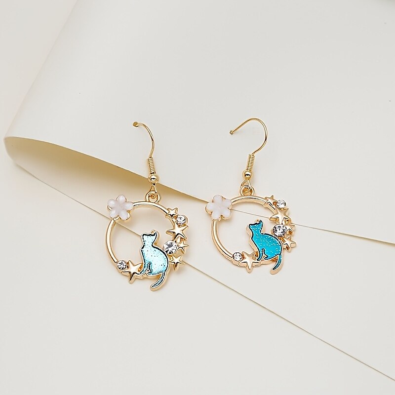 1 Pair Drop Earrings For Women's Birthday Gift Prom Alloy Classic Cat 2025 - $8.49 –P2