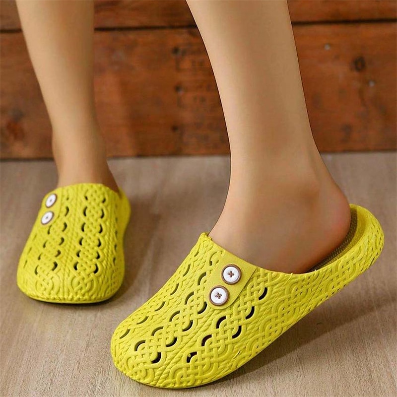 bequeme Schlupfschuhe mit verstellbarem Knopfdesign – leicht, atmungsaktiv und stylisch, ideal für zu Hause, drinnen und in der Freizeit 2025 - $14.99 –P6