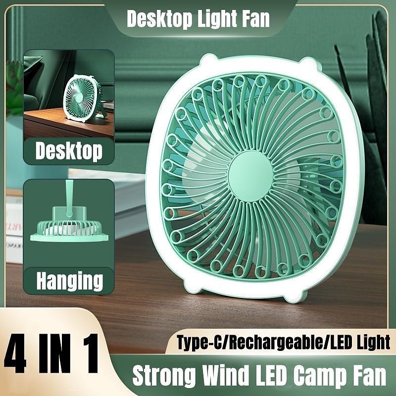 Mini Eight-Claw Clip Fan – USB Rechargeable Portable Luminous Fan, Hangable and Bendable Design with Three Wind Shields 2025 - $28.99 –P4
