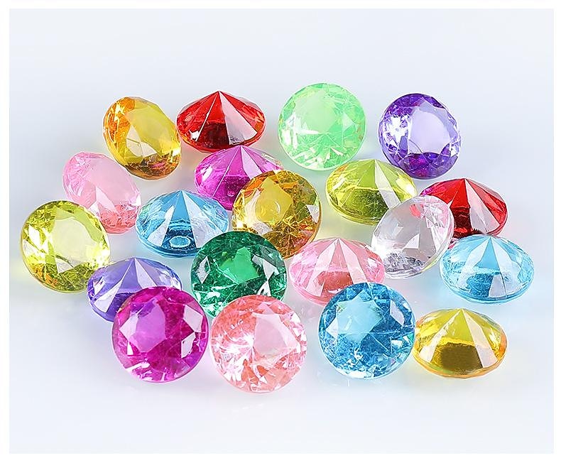 kinderen diamant juweel speelgoed imitatie kristal meisje plastic acryl zeven kleuren prinses kasteel schatkist schatkist 2026 - $19.99 –P2