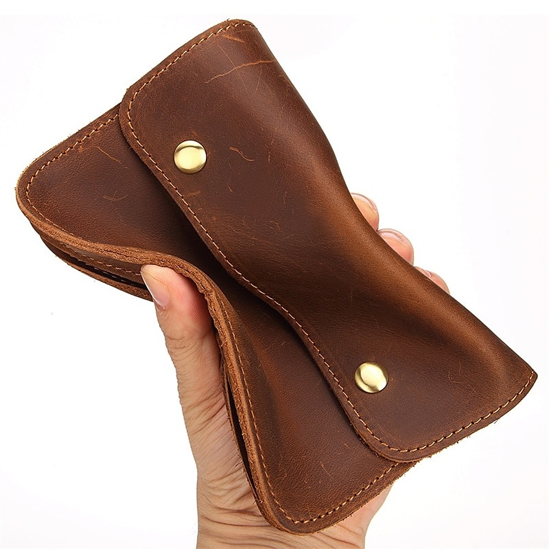 Men's Fanny Waist Bag Crazy Horse Genuine Leather Waist Packs Belt Loop Hip Hook Bum Bag Handmade Travel Small Phone Waist Pouch 2025 - $39.99 –P13