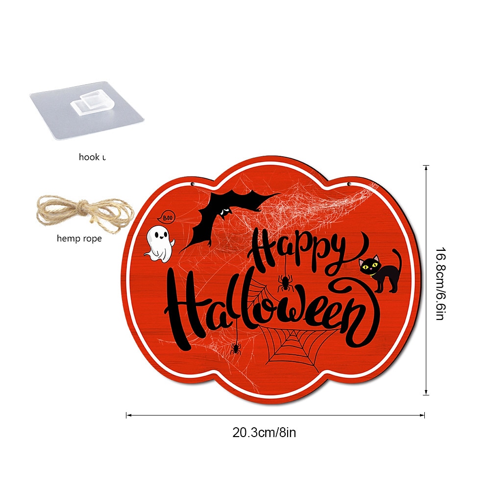 1pc halloween segno da parete in legno teschio targa in legno appeso decorazione per porta d'ingresso spaventoso portico decor appeso regalo per agriturismo home bar outdoor indoor room decor home decor del 2025 a $7.99 –P7
