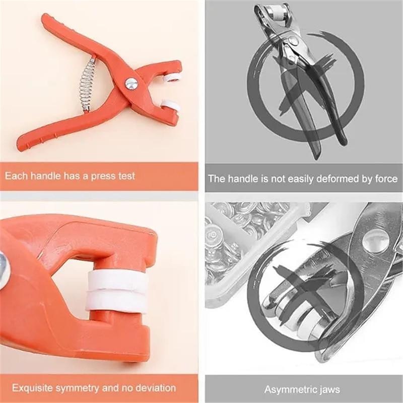 металлические кнопки с утолщенной застежкой, плоскогубцы, набор инструментов, набор швейных пуговиц из нержавеющей стали для джинсов, одежды, рукоделия, принадлежности для домашнего шитья, аксессуары 2026 - $12.99 –P5