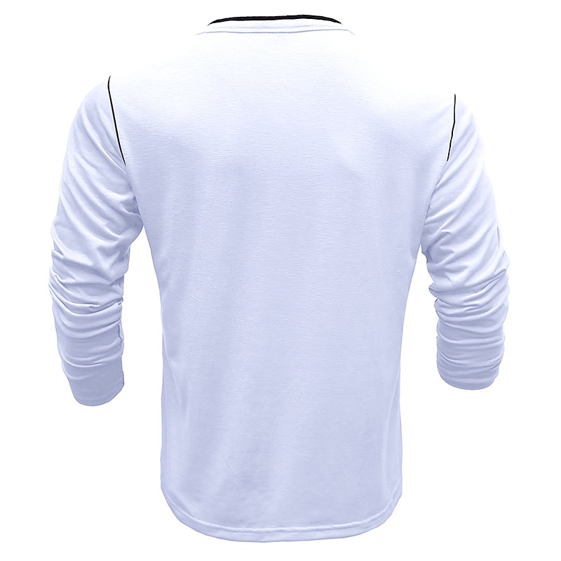 Férfi Gombos póló Henley ing Tee Top Hosszú ujj Henley Nyár Sima Divat Dizájn Alap Vakáció Utca Alkalmi Fehér Sárga Piros Férfi felső póló 2025 - $30.99 –P6