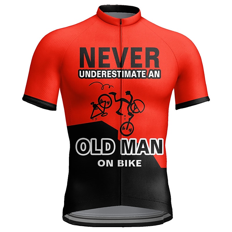 Herr Cykeltröja Kortärmad Cykel Tröja Överdelar med 3 bakfickor Bergscykling Vägcykling Andningsfunktion Snabb tork Fuktabsorberande Reflexremsa Gul Röd Orange Grafisk Polyester sporter Kläder 2025 - $28.99 –P10