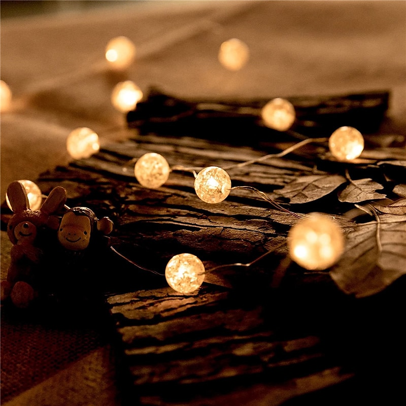 led crystal clear ball string luce fata flessibile luci ghirlanda 1m 3m 30leds per la festa di nozze albero di natale decorazioni per le vacanze illuminazione del 2025 a $8.49 –P6