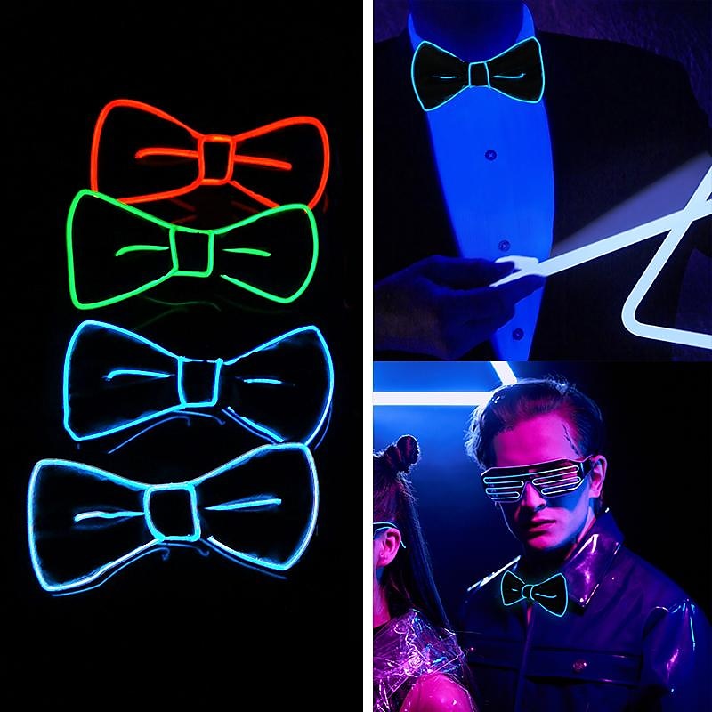 glød i mørket led sløyfe lysende karneval blinkende slips til bursdagsfest bryllup ferie dekorasjon cosplay kostyme 2025 - $11.99 –P2