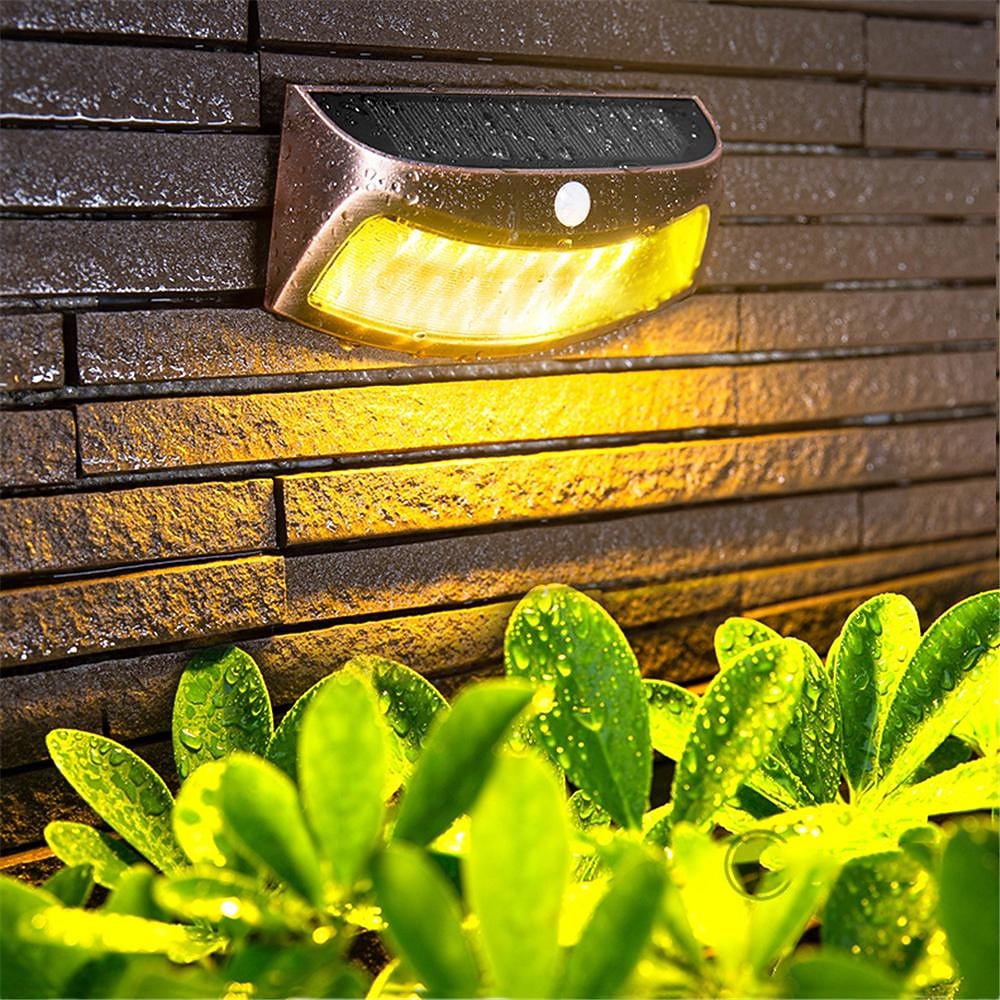 solcellevegglys led gjerdelys utendørs vanntett ip65 solcellelys dekor for bakgård terrasse trinn vegg hage hage 2026 - $33.99 –P1