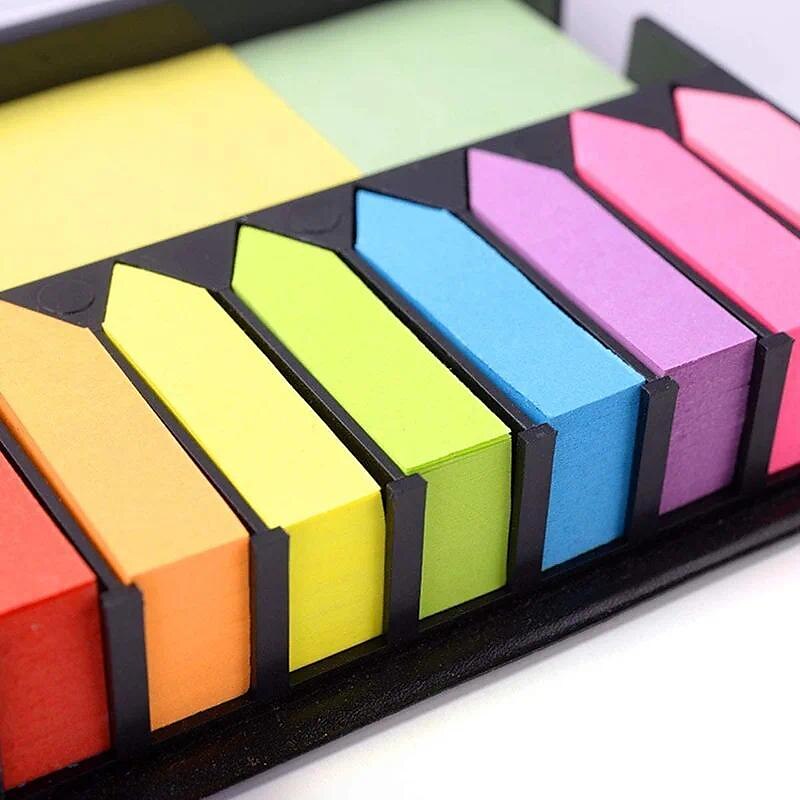 2000 Pages Multicolor Sticky Note Set, Color Memo Pads With Leather Packing Box, Colored Divider Self-Stick Notes Pads Bundle With Calendar 2023 For Office School Home, Back to School Gift 2025 - $19.99 –P2