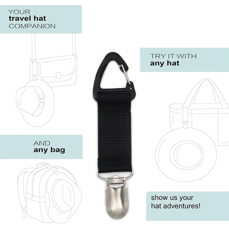Hutclip zum Aufhängen an der Tasche, Handtasche, Rucksack, Gepäck für Kinder, Erwachsene, Outdoor-Reisen, Strandzubehör 2025 - $7.49 –P3