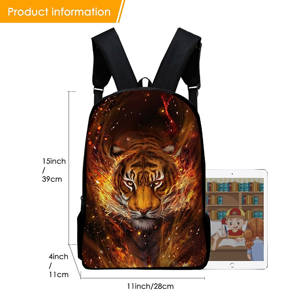 Zaino con stampa 3D tigre per uomo e donna: resistente ed elegante per la scuola, il lavoro e i viaggi del 2025 a $32.25 -P1
