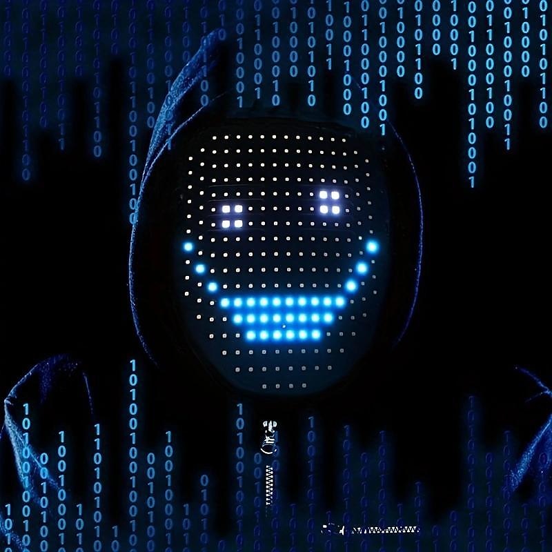Хэллоуин светодиодная маска жест световая маска изменить лицо индукционная вечеринка производительность атмосфера реквизит 2025 - $51.99 –P6