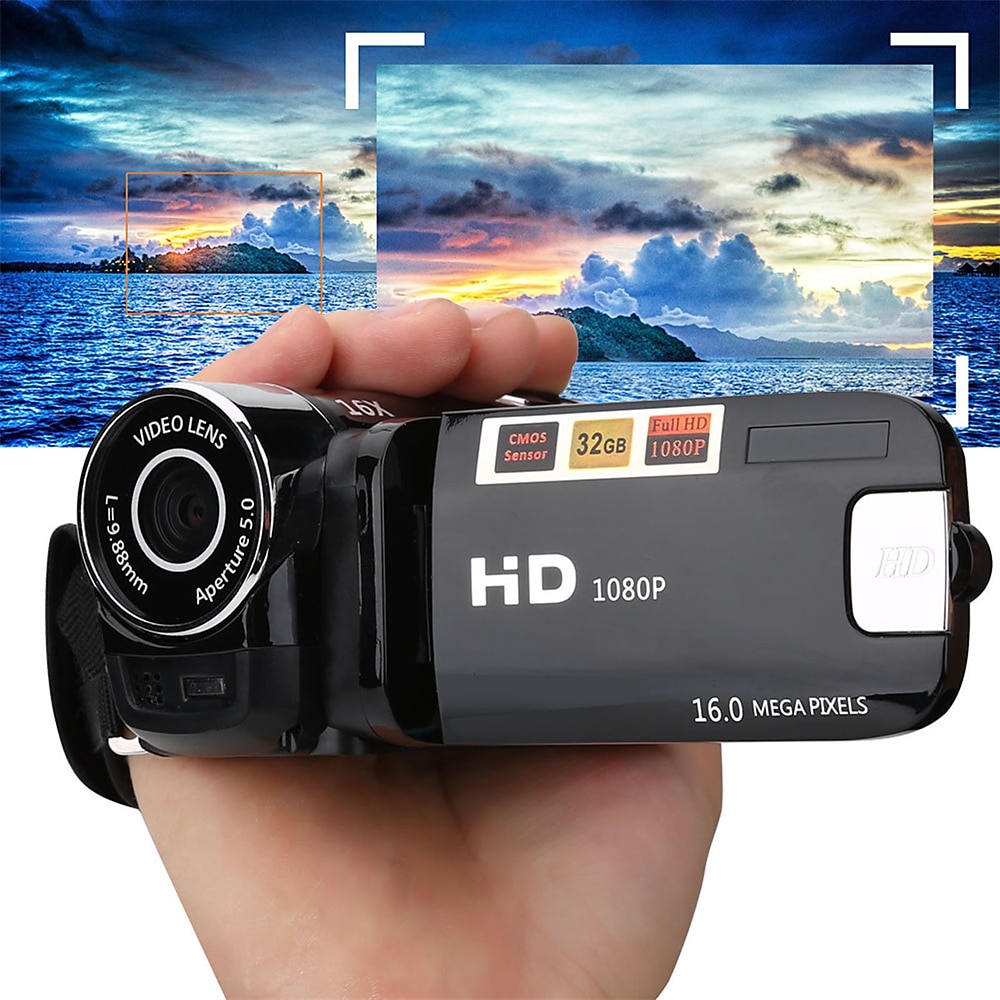 Tragbare Full HD 1080P Vlogging Kamera 2,7" LCD 270° Drehung 16MP 16-facher digitaler Zoom Selfie-Videokamera 2025 - $66.99 –P3