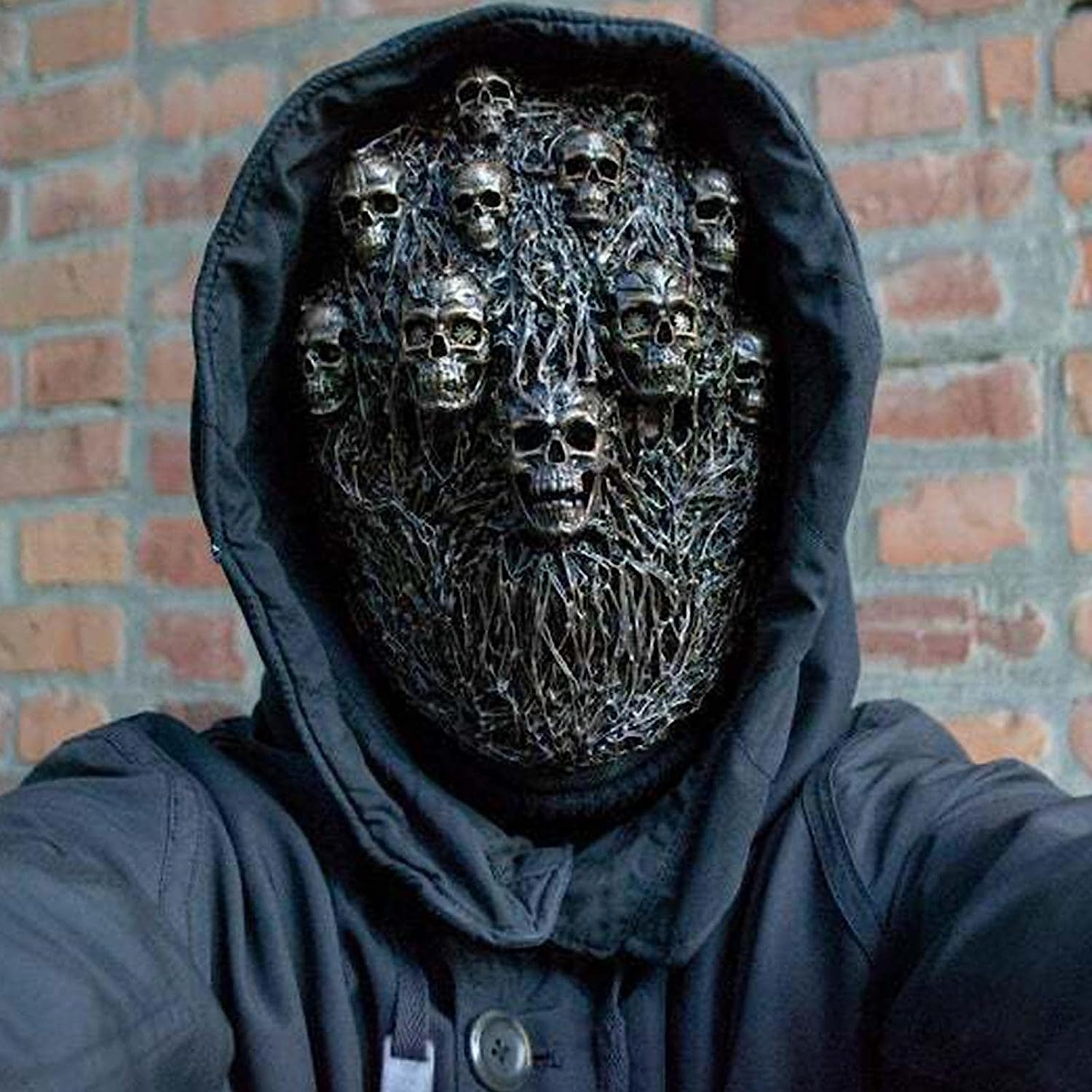 halloween skeleton pokrývka hlavy maska, halloweenská lebka gothic cosplay party kostýmy | děsivé potřeby na halloweenskou párty pro jiaben cosplay kostýmy 2025 - $26.99 –P8