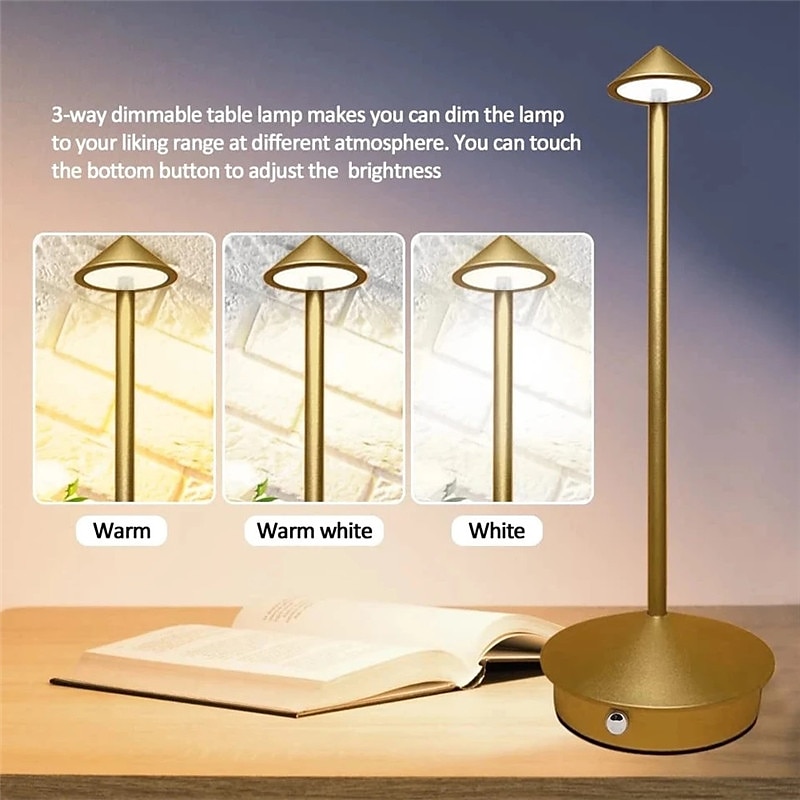 Light In The Box Modern Rechargeable Table Lamp Creative Dining Touch Led Night Lamp For Hotel Bar Coffee Decor Desk Lamp Dimmer Home Lighting 2025 - $55.99 –P15