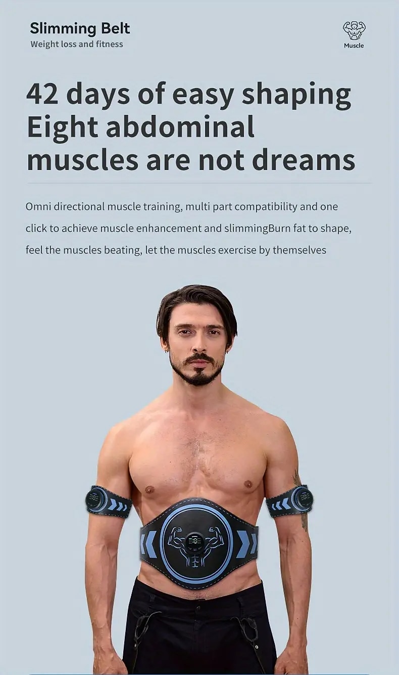Abdominal Muscle Training Fitness Waist Belt For Fat Burning And Weight Loss Exercise Abdominal Trainer 2025 - $26.99 –P6