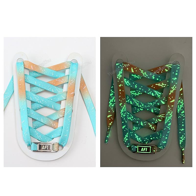 Cordones con estampados que brillan en la oscuridad para las Air Force 1: cordones planos luminosos para Halloween, Navidad, fiestas y personalización de ropa urbana. 2025 - €6.99 –P19