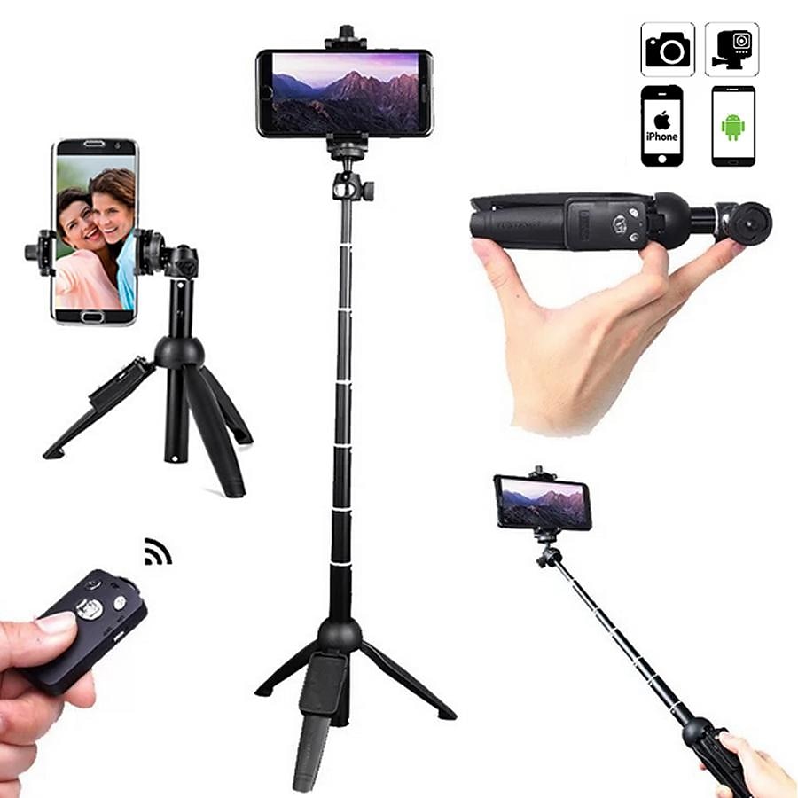 yunteng extensible selfie stick trípode monopod con bluetooth obturador remoto universal para iphone xs x 7plus smartphones gopro 2025 - $26.99 –P1