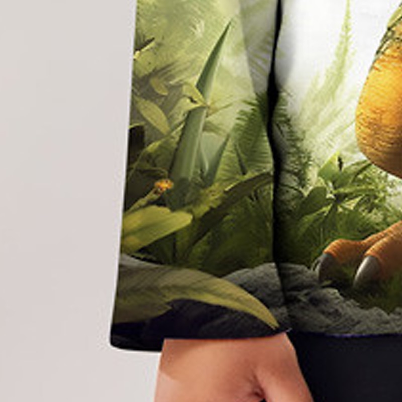 Fiú 3D Grafika Állat Dinoszaurus Póló Hosszú ujj 3D nyomtatás Nyár Tavasz Ősz Sportok Divat Utcai sikk Gyerekek 3-12 év Szabadtéri Hétköznapi Napi Normál 2025 - $13.99 –P5