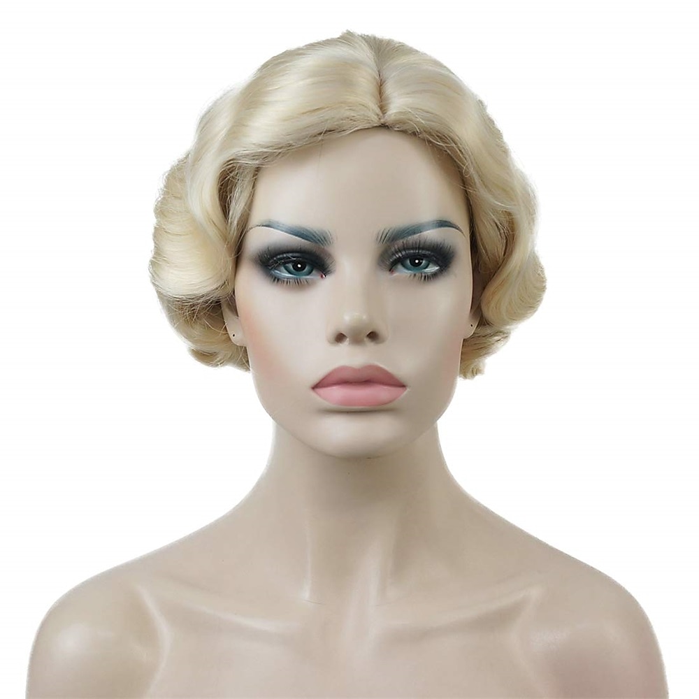 Parrucca Vintage Festa Cosplay Leggera Butterscotch Capelli Corti Ondulati Flapper Accessorio Parrucca Halloween del 2025 a $19.49 –P9