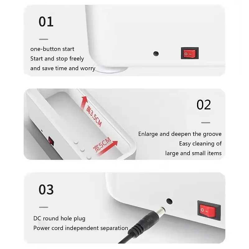Ultrasonic Cleaning Machine Multi-functional Vibration Cleaning Machine Jewelry Glasses Watch Denture Cleaning Machine 2025 - $22.99 –P4