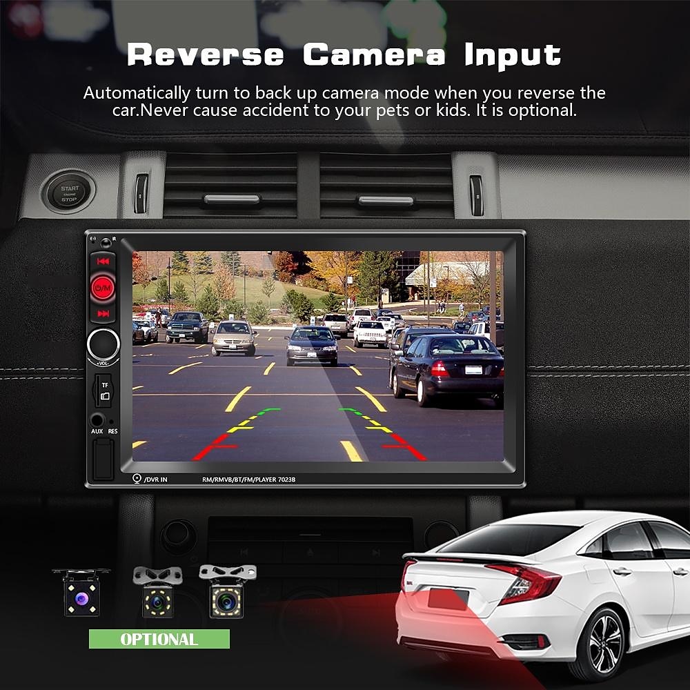 новый pro 2 din 7 '' hd 1080p сенсорный экран авторадио bluetooth автомобильный стерео радио автомобильный mp5 плеер встроенный fm aux usb sd функция поддержка зеркальной связи + резервная камера 2025 - $118.99 –P8