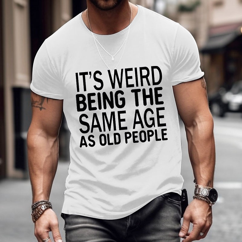 Homens Letra Estampas Abstratas Camiseta Camisetas gráficas Algodão Manga Curta Gráfico Camisa Preto Branco Azul Marinha Camiseta confortável Ao ar livre Rua Roupas de estilistas de 2025 por $15.99 –P3