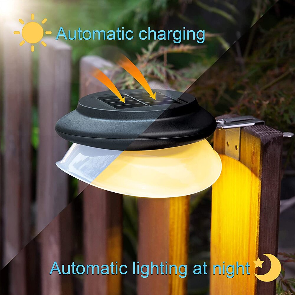Luci A Led Solari Impermeabili Per Esterno Da Giardino Luci Da Parete Per Grondaie Per Recinzione Giardino Paesaggio Passerella del 2025 a $10.49 -P2