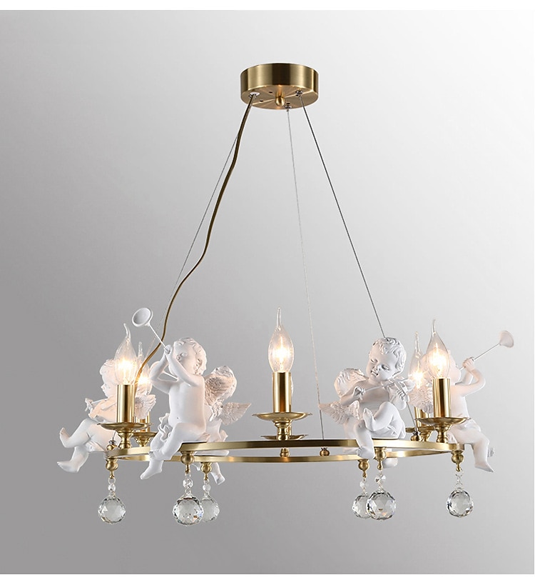 candelabro de vela de fazenda anjo 3/6-luz 55/70 cm para sala de estar, luminária de teto pingente industrial rústica, luminária de teto vintage para quarto corredor cozinha sala de jantar foyer de 2026 por $575.89 –P9