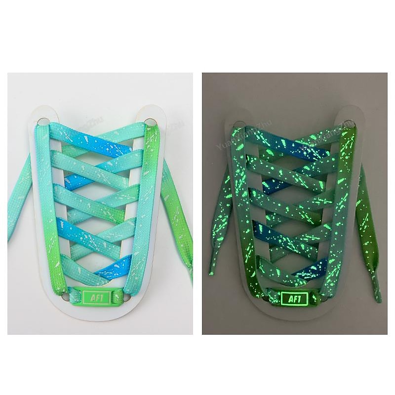 Cordones con estampados que brillan en la oscuridad para las Air Force 1: cordones planos luminosos para Halloween, Navidad, fiestas y personalización de ropa urbana. 2025 - €6.99 –P20