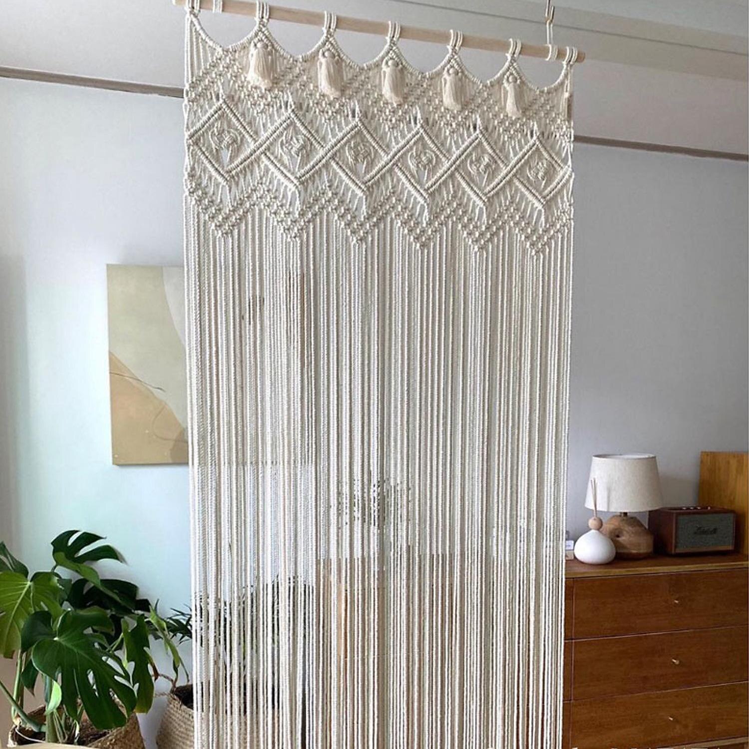 Las mejores 120 ideas de Cortinas macrame  macramé, cortina de macramé,  tapices de macramé