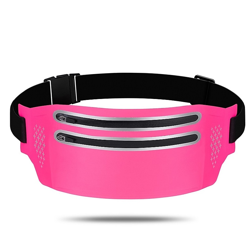 poche de taille ultra-mince en cours d'exécution sport sac banane pack voyage ventre taille ceinture en plein air double fermeture éclair randonnée poche portefeuille ceinture sacs de 2026 ? $8.99 –P9
