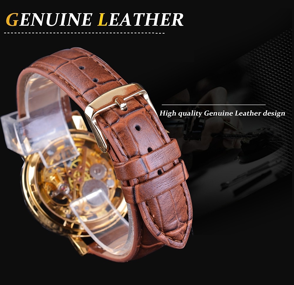 Winner Transparent Fashion Case Luxury Casual Design Leather Strap Mens Watches Top Brand Luxury Mechanical Skeleton Watch 2025 - $31.99 –P6