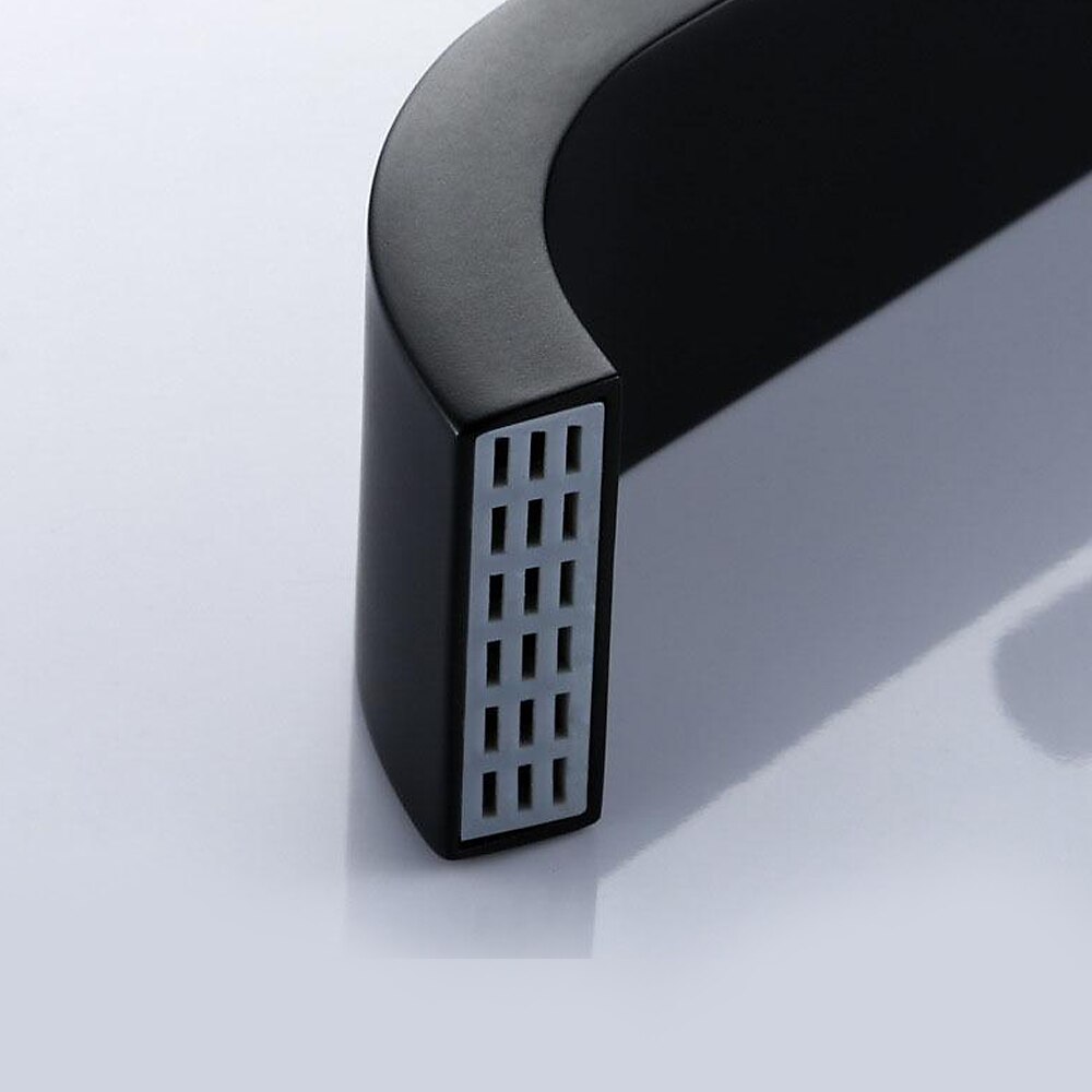 Robinet de lavabo utilitaire moderne noir chromé, bec long à montage mural, robinet de lavabo à un trou avec tuyaux d'eau chaude et froide, robinet commercial de remplissage de pot de baignoire à de 2025 ? $43.99 –P6