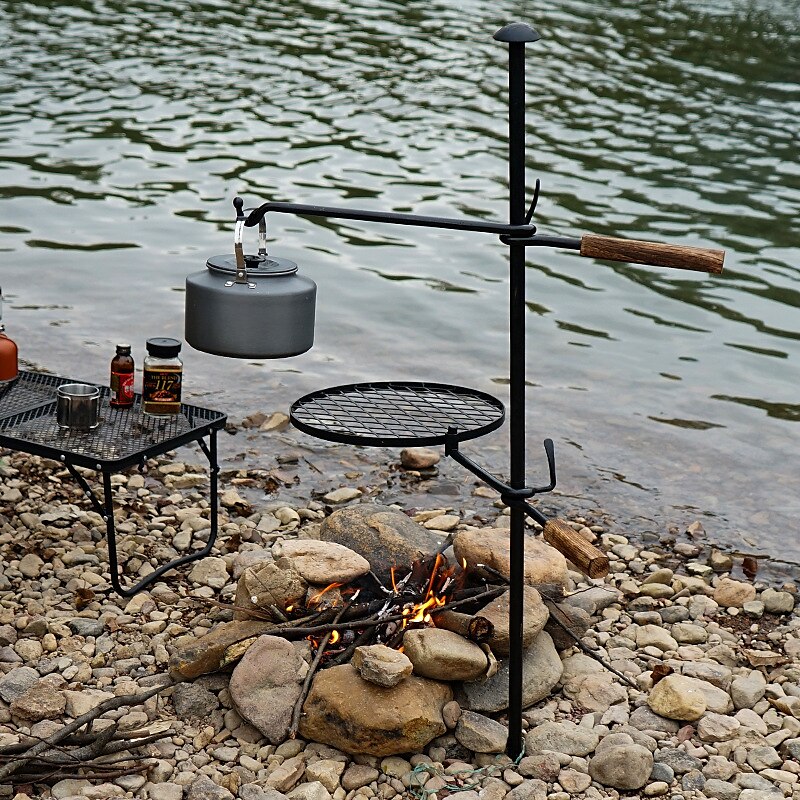 360° Adjustable Campfire Grill Grate,2 in1 Fire Pit Grill Grate