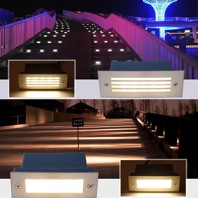 luz led subterrânea de aço inoxidável ip67 à prova dwaterproof água ao ar livre luzes de chão embutidas adequadas para degraus e cantos 85-265v de 2026 por $21.99 –P9