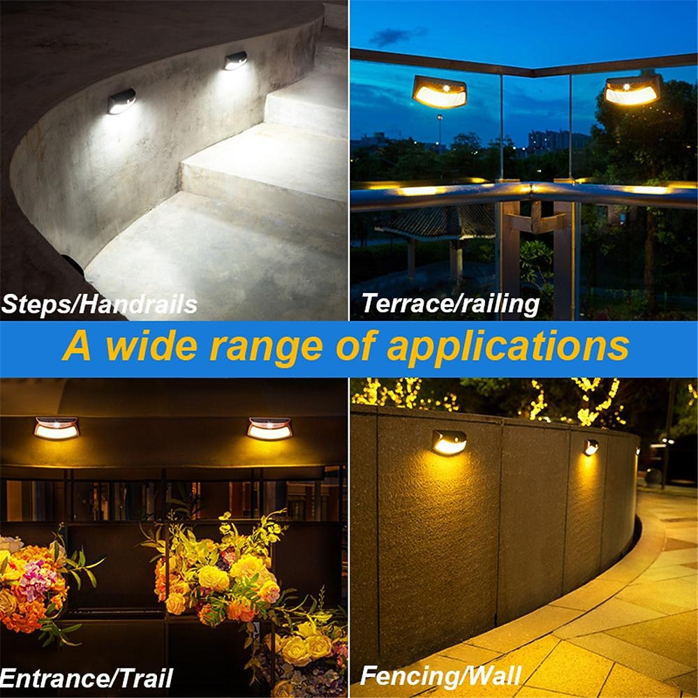wandlampen op zonne-energie led-hekverlichting buiten waterdicht ip65 zonne-licht decor voor achtertuin patio stap muur tuin tuin 2026 - $33.99 –P10