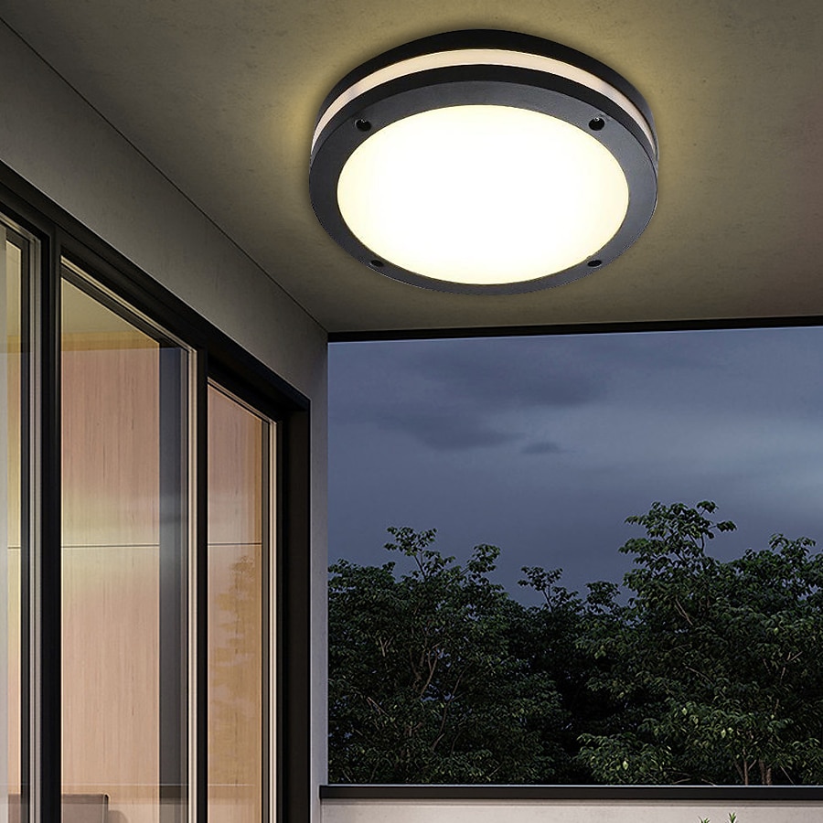 luminária de teto externa à prova d'água e à prova de insetos varanda jardim gazebo porta de entrada corredor corredor beiral externo luminária de teto de 2025 por $136.99 –P10