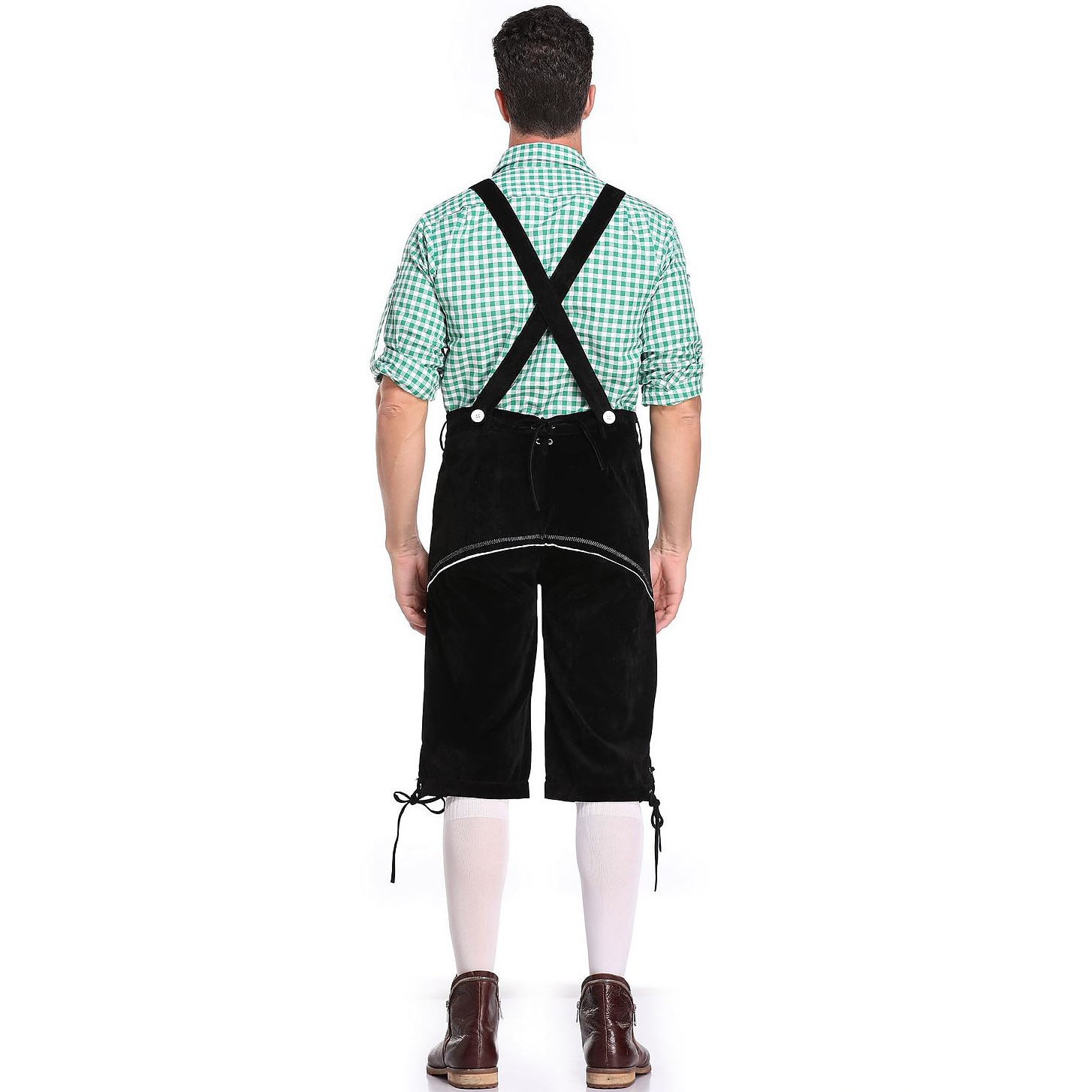 Birra Oktoberfest Costume Lederhosen Camicia Cappello alpino Bavarese Bavarese Tedesco Monaco di Baviera Prati Per uomo Panno in stile tradizionale Blusa Shorts Cappello del 2025 a $61.99 –P8