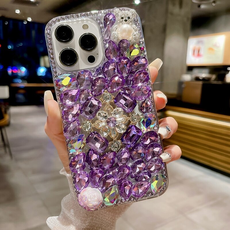 Luxury 3D Bee Case for iPhone 15 PRO MAX 14 PRO XS Max 11 12 XR Square  Glitter Cover Phone Cases for iphone 13 PRO MAX 7 8 Plus