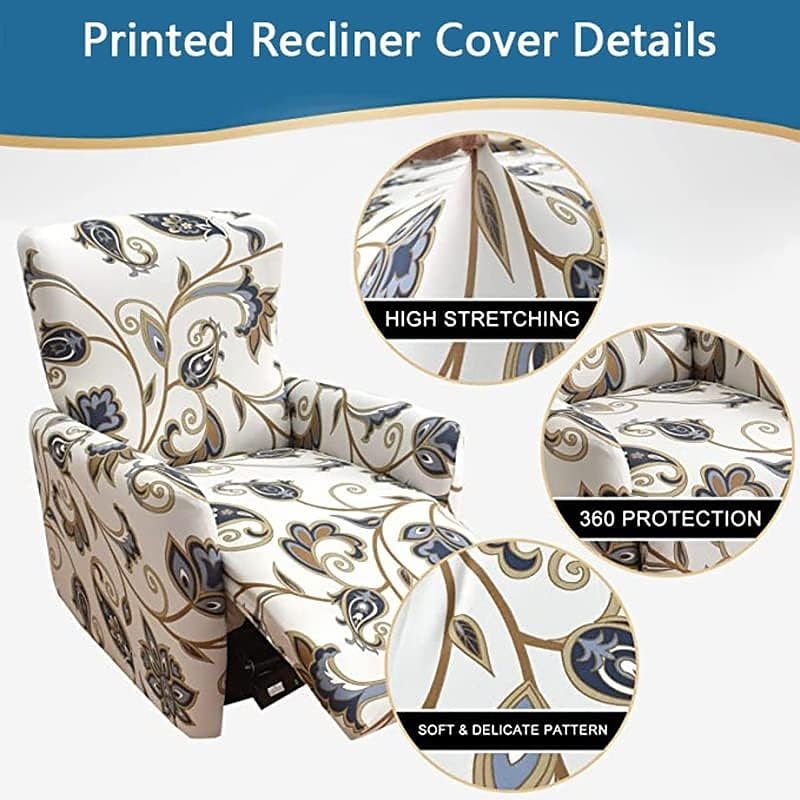 Capas de sofá reclinável de um assento capa de cadeira reclinável capa de móveis para sofá reclinável capa floral com fundo elástico (inclui 1 capa de encosto, 1 capa de assento, 2 capas de apoio de de 2025 por $47.99 –P9