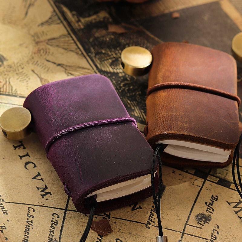 Leder Notizbuch Rein A7 2.9×4.1 Zoll Retro Leder Weiche Abdeckung Tragbar 64 Seiten Notizbuch für Der Reisende Schüler 2025 - $7.99 –P19