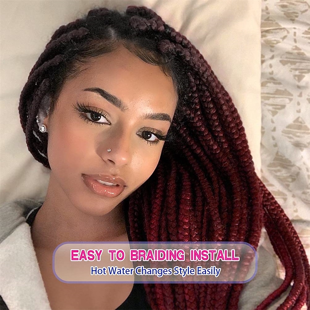 8 Pack Ombre Braiding Hair Pre Stretched - 26 100G/Pack Premium Kanekalon Pre Stretched Braiding Hair Extensions Professional Itch Free Hot Water Setting Perm Yaki Texture Prestretched Hair 2026 - $30.99 –P8