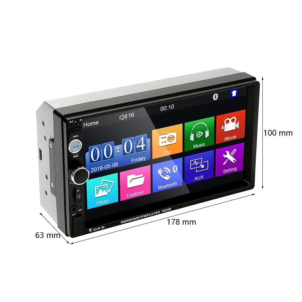 новый pro 2 din 7 '' hd 1080p сенсорный экран авторадио bluetooth автомобильный стерео радио автомобильный mp5 плеер встроенный fm aux usb sd функция поддержка зеркальной связи + резервная камера 2025 - $118.99 –P14